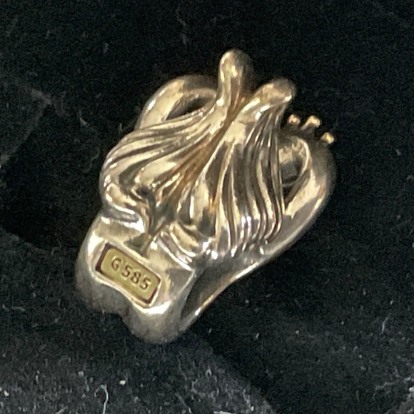Pandora two tone Swans charm with 14k crowns - Picture 5 of 7